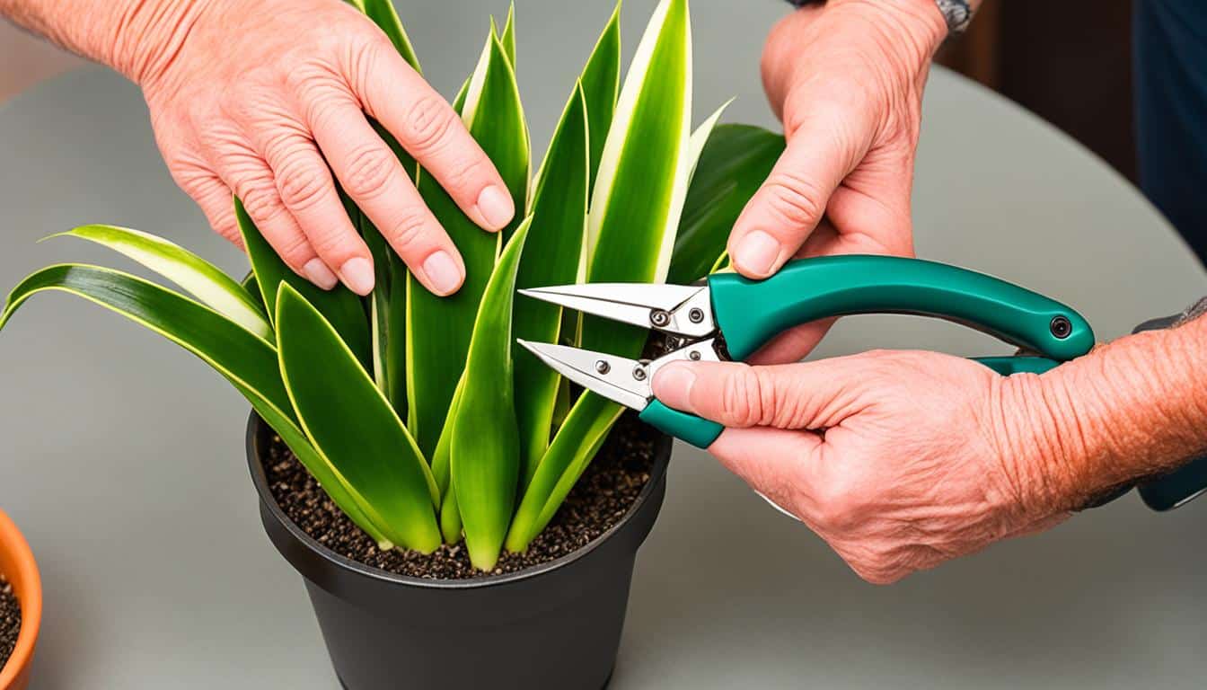 how to prune snake plant