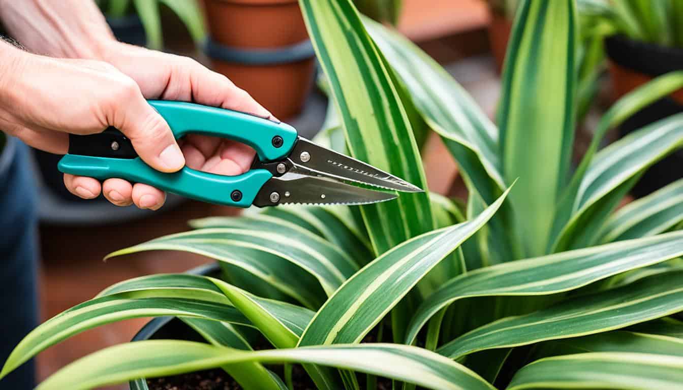 pruning snake plant