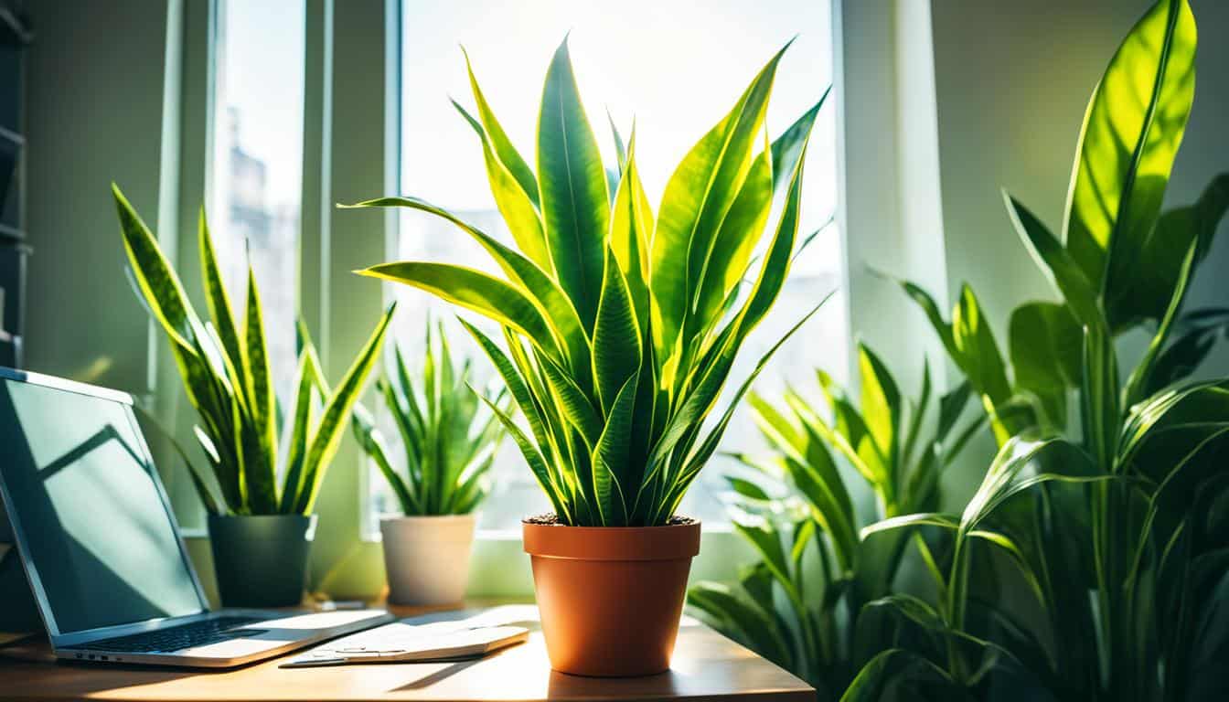 snake plant mood and productivity booster